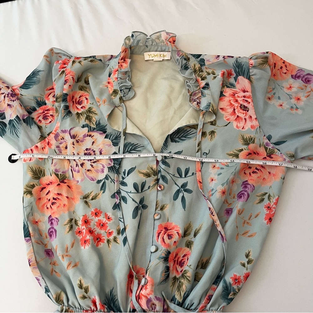 Yumi Kim Long Sleeve Floral Love Always Dress in Blue and Pink Size Small - Picture 8 of 11